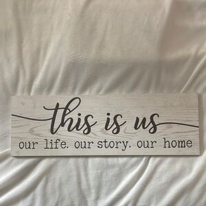 Rustic White 'This Is Us' Wall Sign